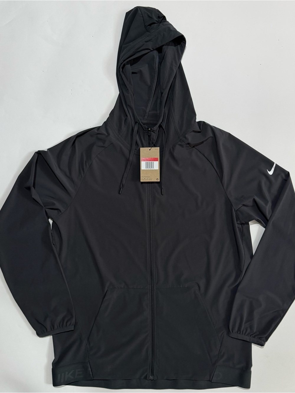 Nike Pro Training Dri-FIT Flex Golf Full Zip Jacket L Hooded Black Gray NKFQ4761